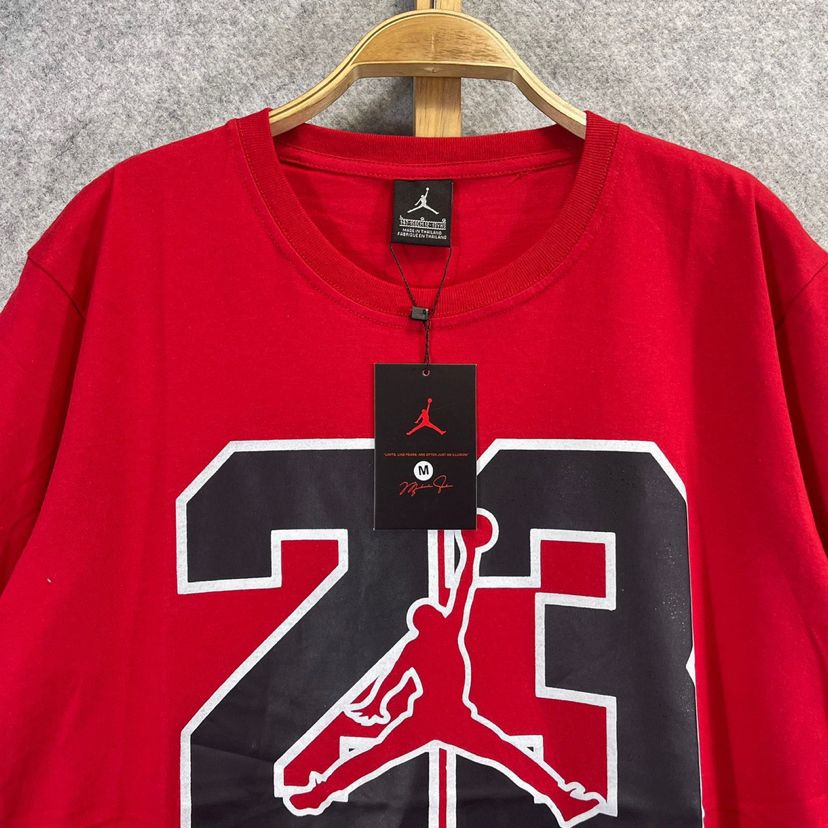 KAOS TSHIRT AIR JORDAN NBA MERAH LENGAN PENDEK MIRROR FULLTAG