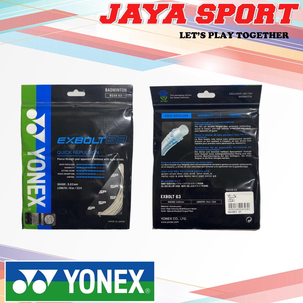 Senar Reket Badminton Yonex EXBOLT 63 Original SP