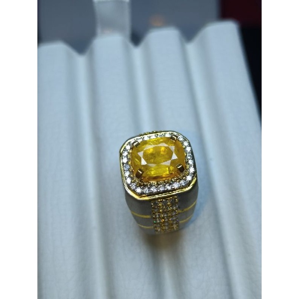 natural yellow sapphire tanzania H(a-h BE