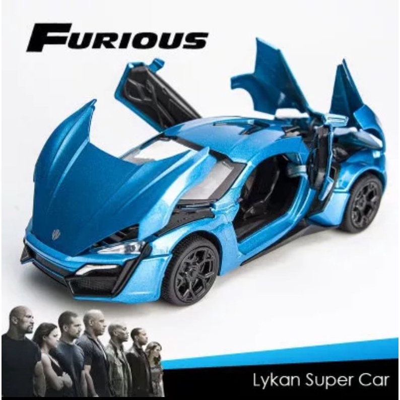 Diecast Mobil Lykan Hypersport FAST FURIOUS Skala 1:32 Miniatur Diecast Mobil Mobilan Pajangan