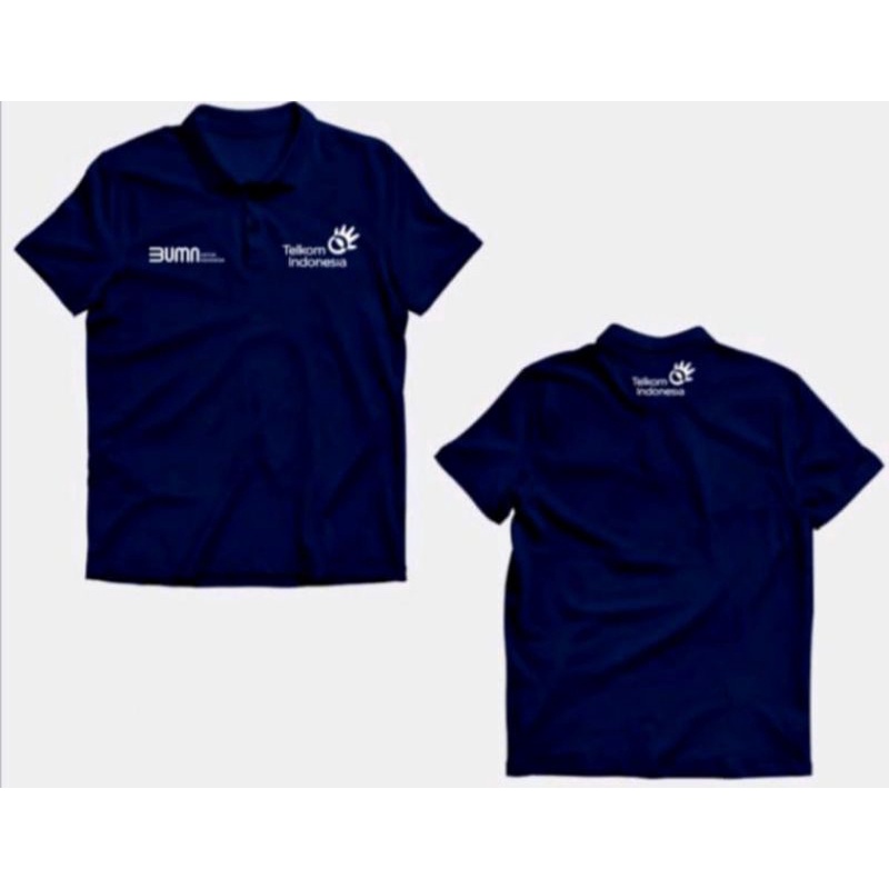 kaos polo Telkom bumn t-shirt katun Bumn full bordir