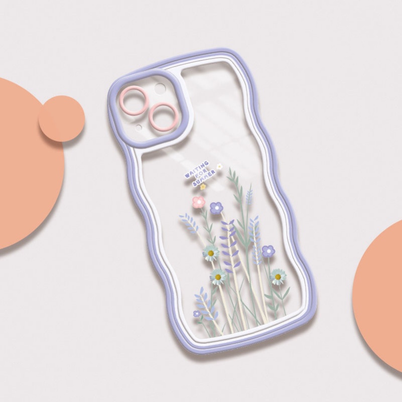 Soft Case Pelindung Lensa Kamera Motif Bunga Bening Tahan Banting Untuk iPhone 14 13 12 11 Pro Max X Xr Xs Max 8 7 6 6s Plus