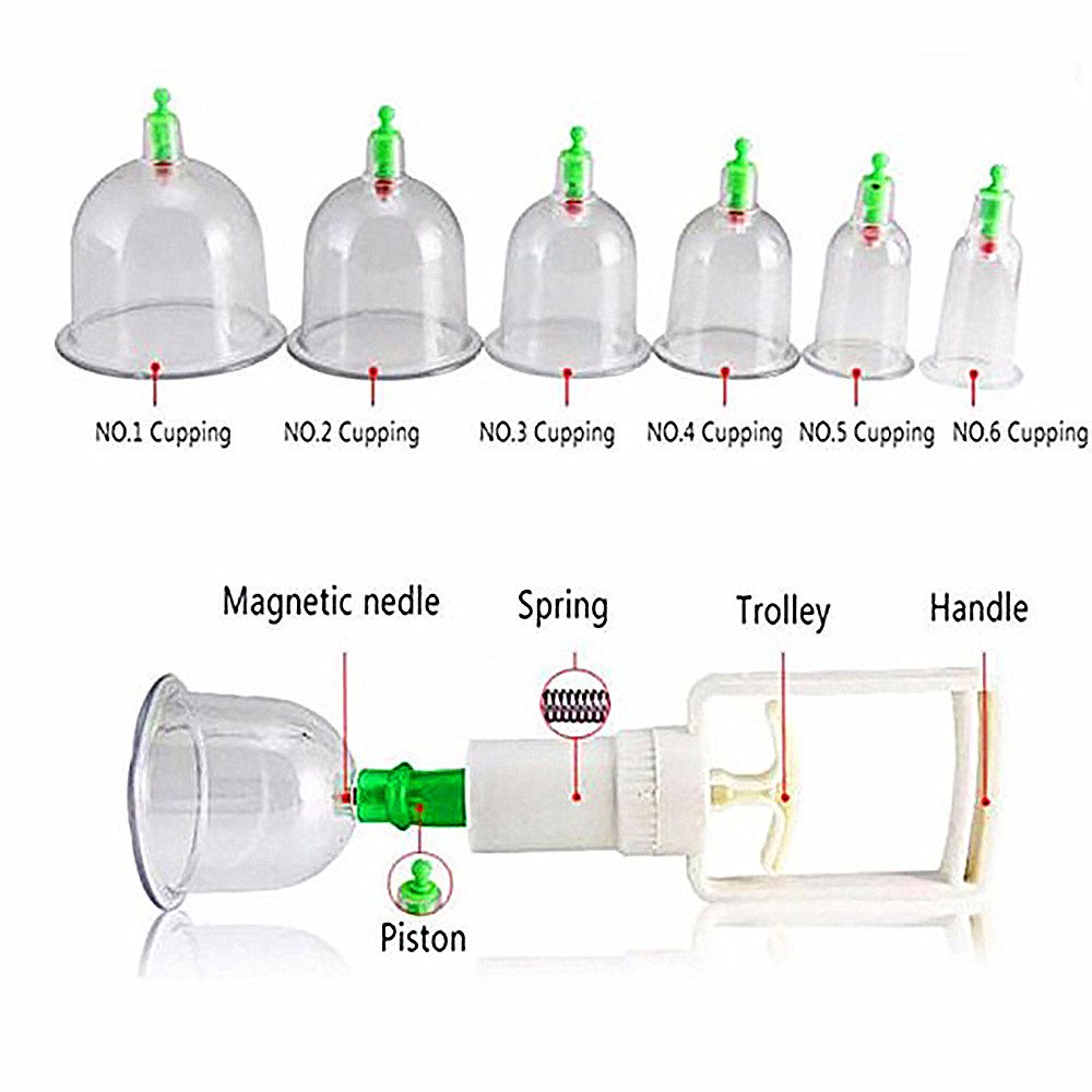 Vacum Cupping Therapy 6pcs Vacuum Cupping Kit Pull Out a Vacum Apparatus