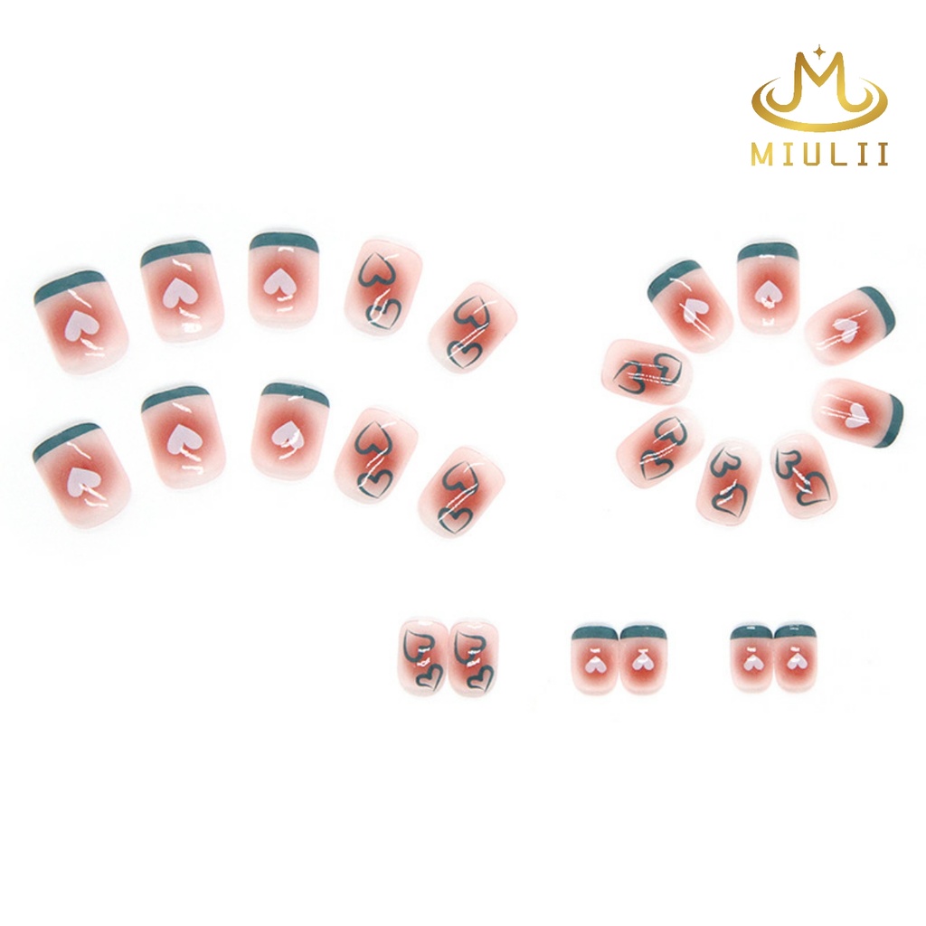 MIULII / KUKU PALSU   A0583  / 24PCS / 3D / NAIL ART / PREMIUM / CUTE / FREE LEM JELLY / KUTEK