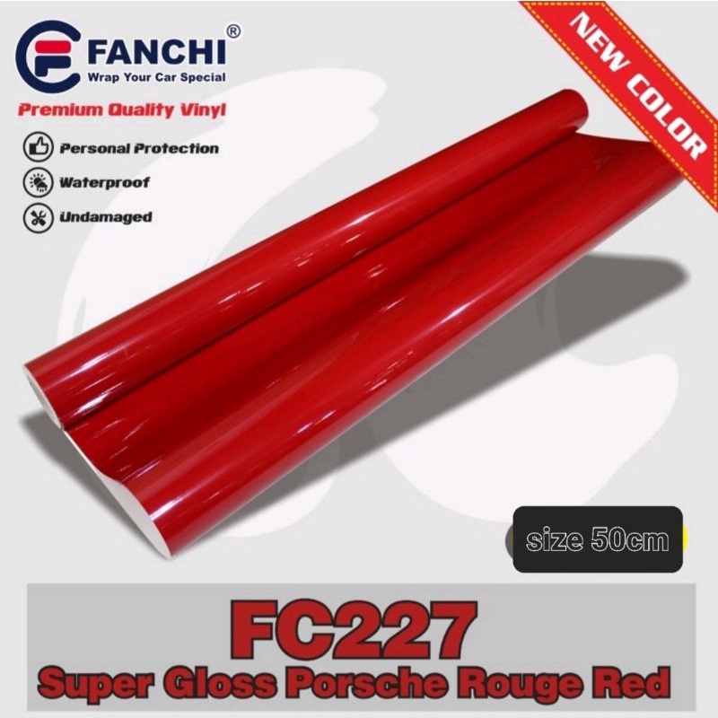 Sticker Fanchi FC227 Fanchi Super Gloss Glossy Porsche Rouge Red Premium Wrap