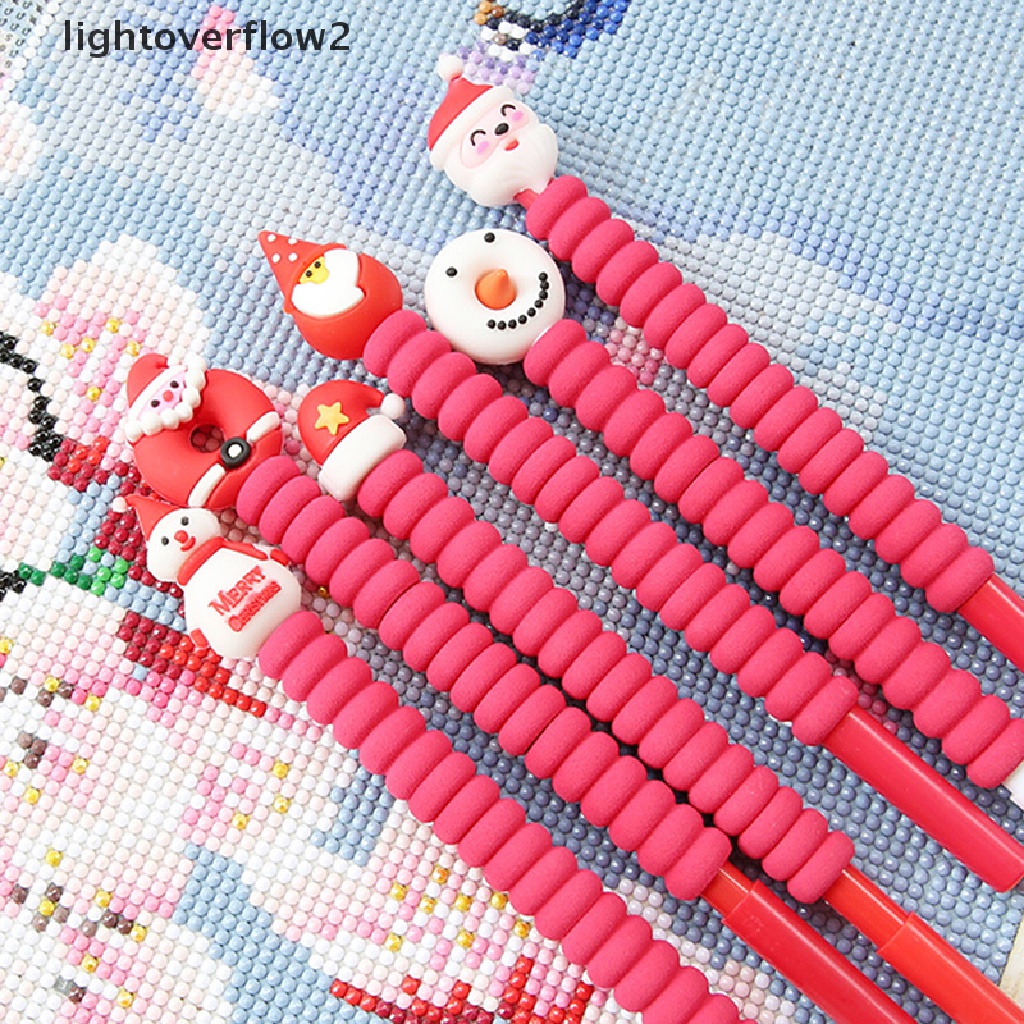 (lightoverflow2) 1pc Pen Bordir Cross Stitch Diamond Untuk Natal