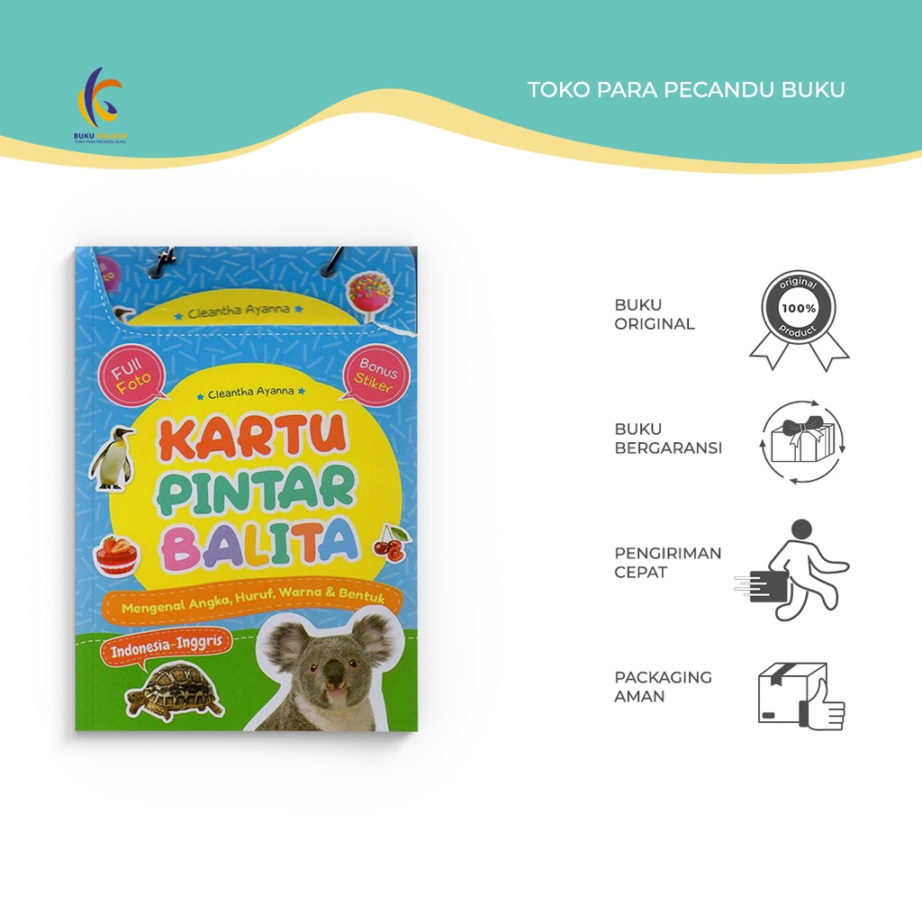 Buku Anak -  Kartu Pintar Balita; Mengenal Angka, Huruf, Warna & Bentuk - Arif Erha - Wahyu Media - 