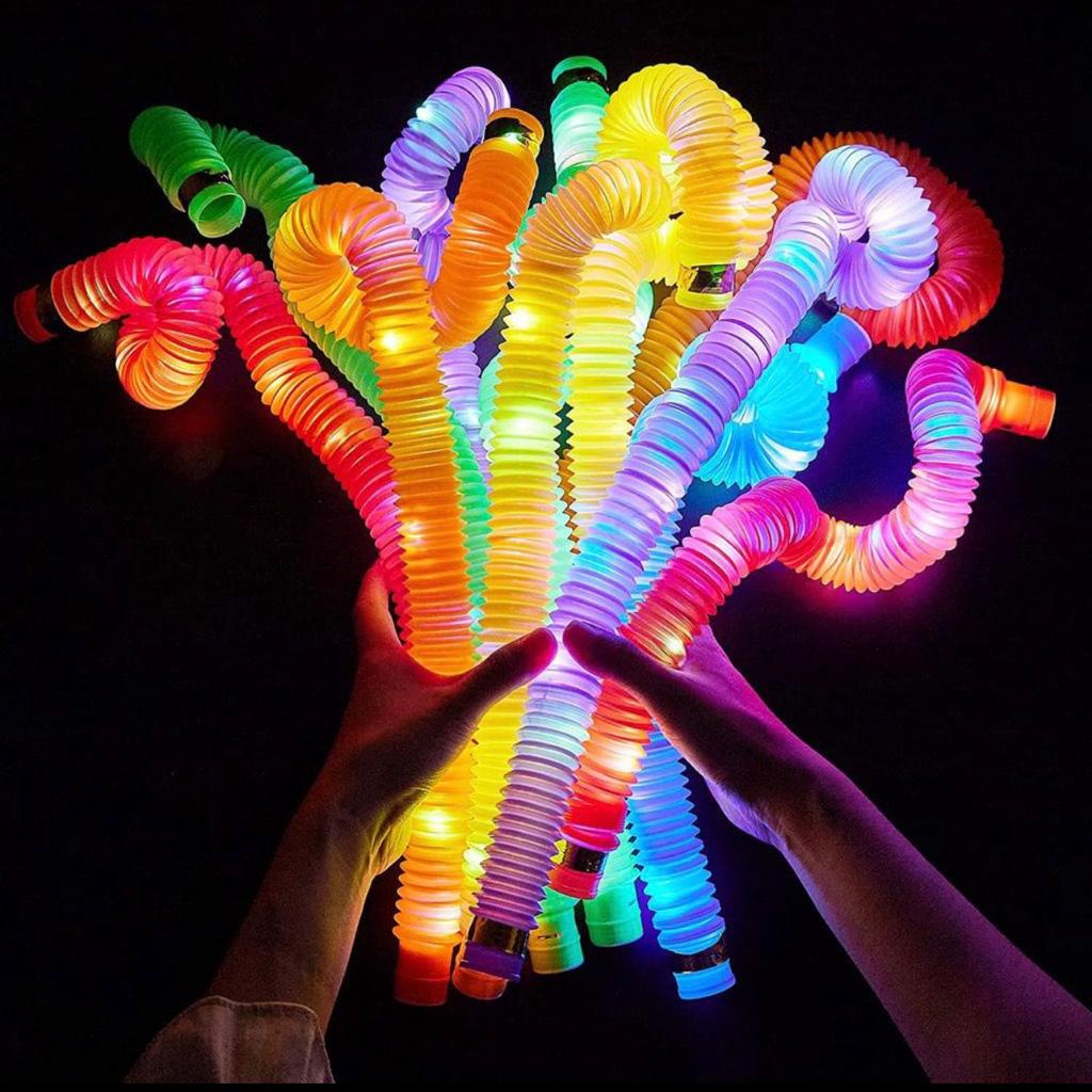 [PER BOX] Light Up Pop Tubes LED Pipes Fidget Sensory Toys / Mainan Selang LED Kreasi