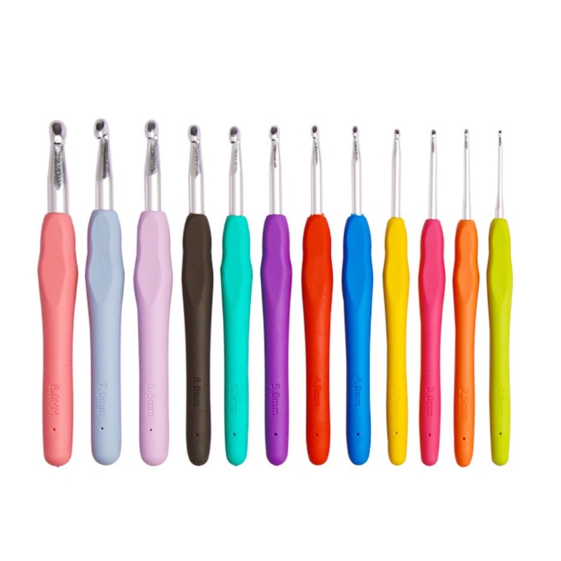 Zzz 41pcs / Set Jarum Rajut / Crochet / Tenun Gagang Panjang Lembut Ergonomis