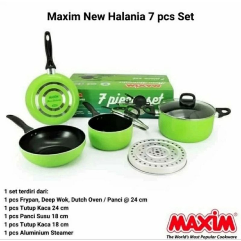 MAXIM HALANIA SET 7 IN 1 | MAXIM NEW HALANIA COOKWARE