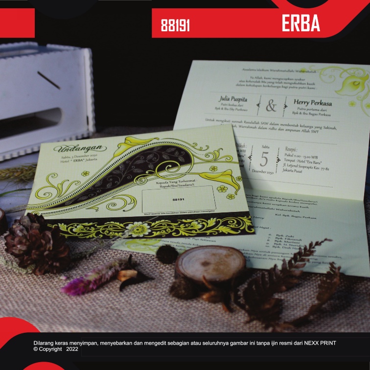 BLANGKO UNDANGAN PERNIKAHAN ELEGAN DAN UNIK