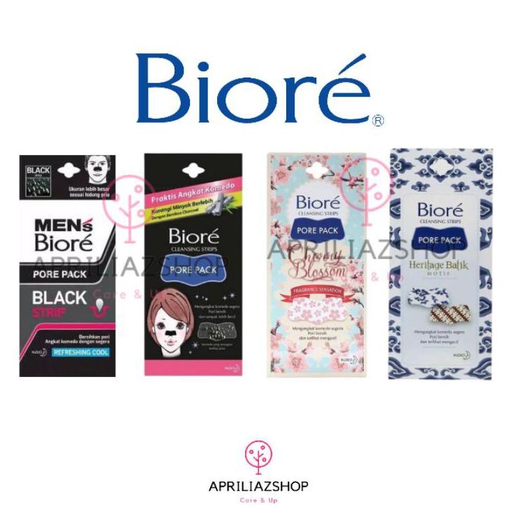 ㅉF BIORE Pore Pack (isi 4) / Pengangkat Komedo / Penghilang Komedo / Pembersih Wajah / Pembersih Kom