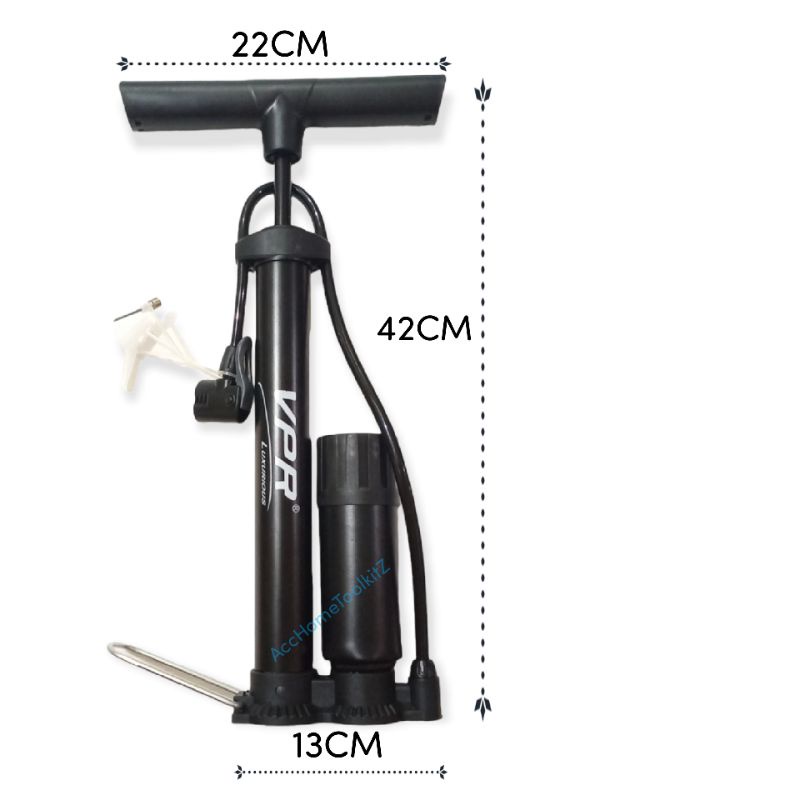Pompa Angin Tabung Meter Pendek/ Kompa Sepeda Motor Mini / Pump Bola Balon Pelampung