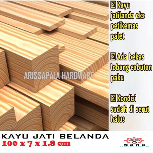 Jual Kayu Jati Belanda Papan Kayu Pinus Jati Londo Ex Palet Sudah Di Serut Ukuran 100x7x1.8cm