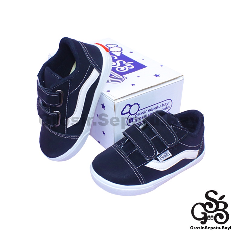 sepatu sneakers anak sepatu anak laki laki sepatu anak perempuan model casual LONDON kids HITAM ringan fleksibel &amp; Anti Slip