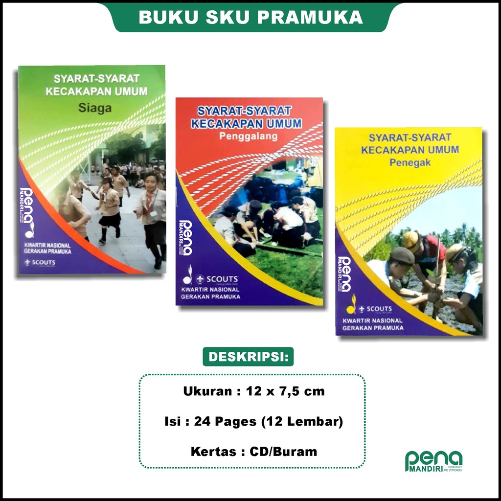 BIJIAN Buku Sku siaga - sku penggalang - sku penegak - buku siswa - buku Pramuka - buku sekolah