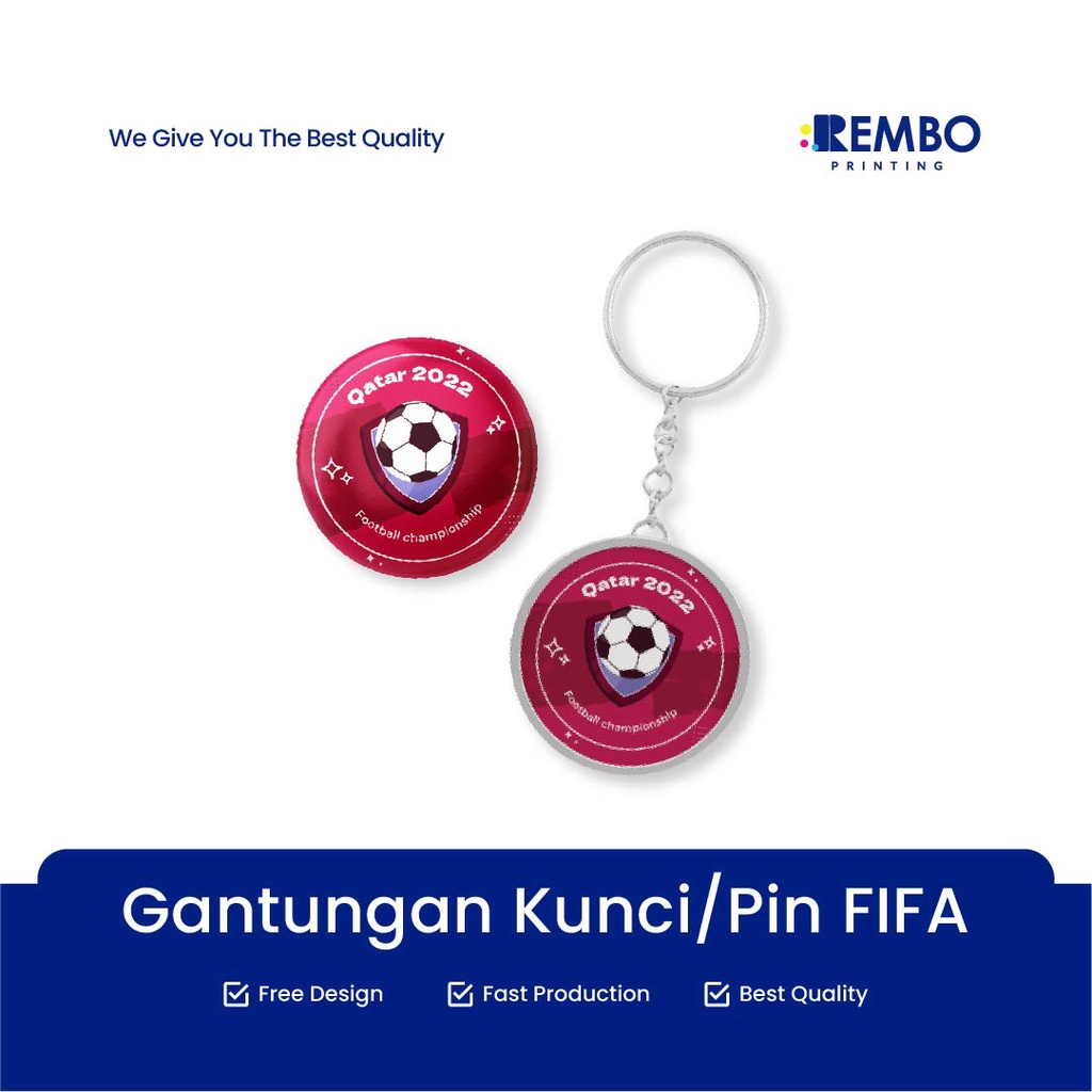 PIN CUSTOM / GANCI CUSTOM / PIN GANTUNGAN KUNCI / GANTUNGAN KUNCI CUSTOM FIFA/ MERCHANDISE FIFA