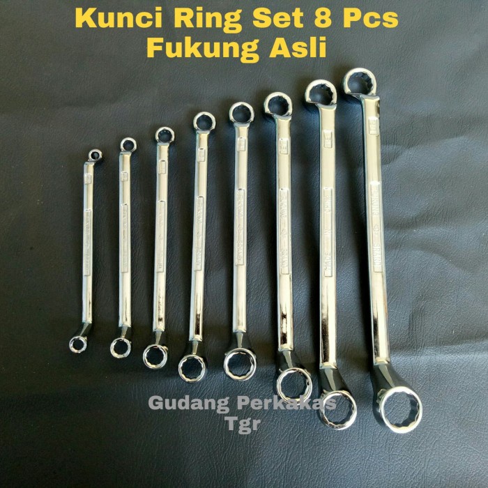 Kunci Ring Set 8 Pcs Fukung Asli / Double Offset Ring Spanners