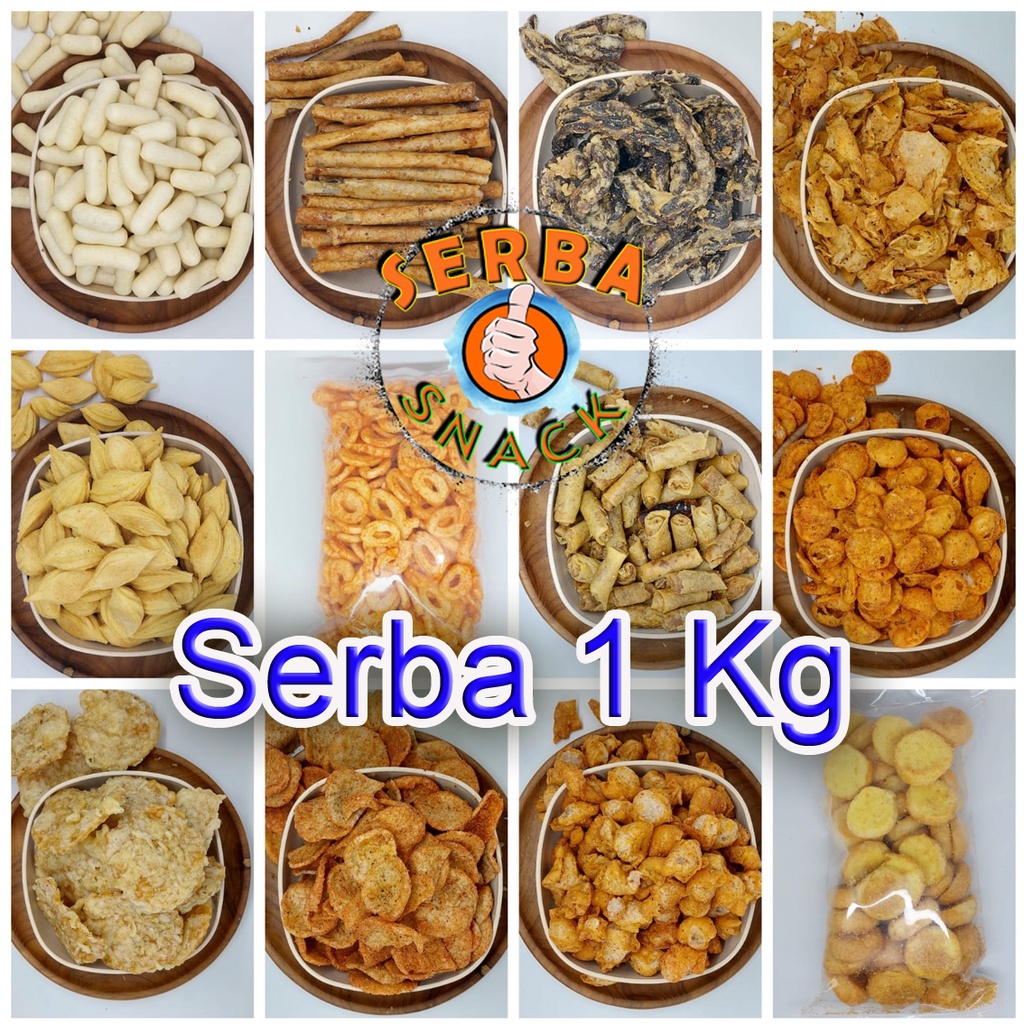 

Makanan Ringan Cemilan Kiloan 1kg Jajanan Snack Kiloan Camilan Gurih Manis Pedas