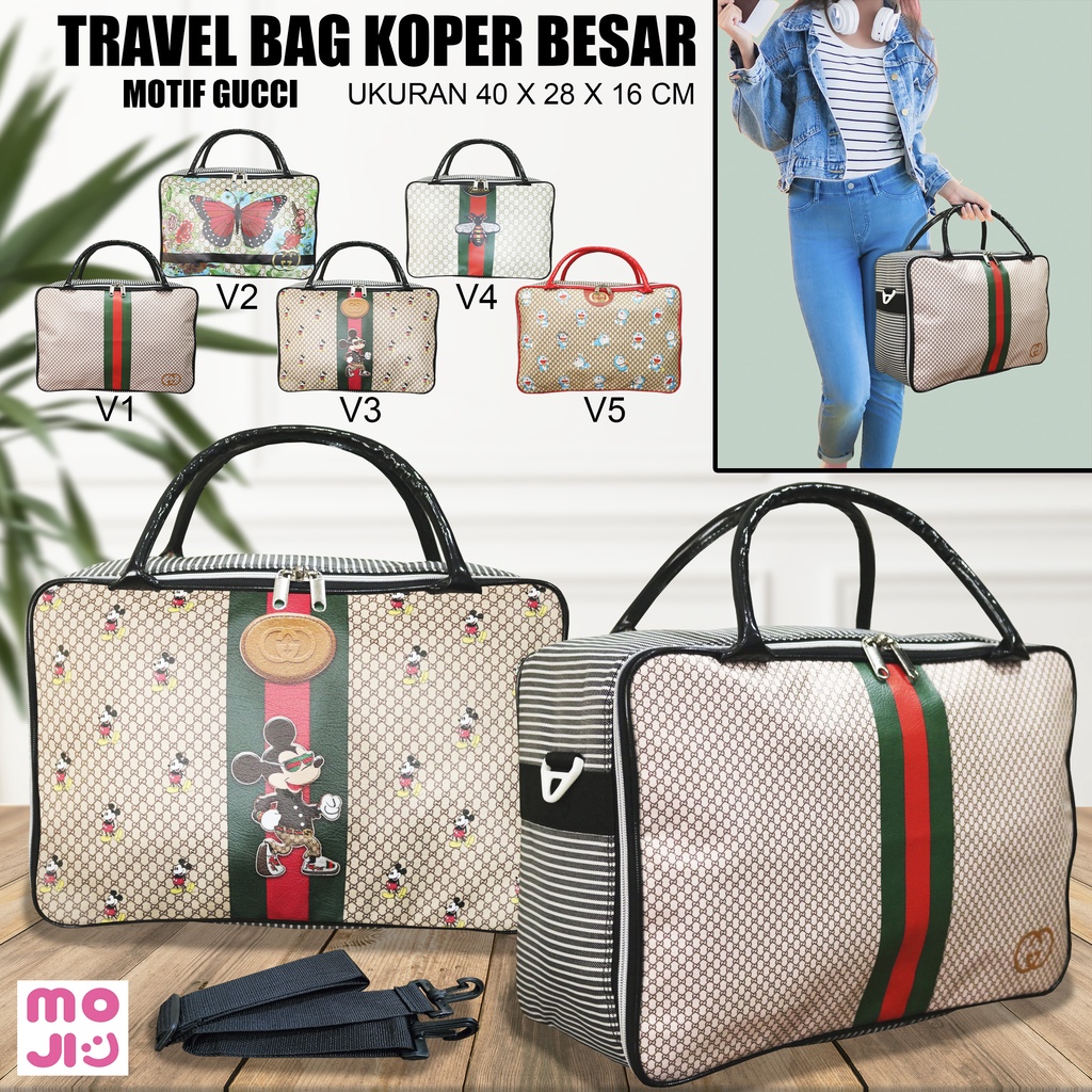 Tas mudik Tas travel bag pakaian motif dewasa tas selempang ukuran besar Moji 1