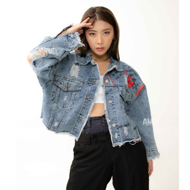 AMR ORIGINAL -  POUCE 296 - JACKET JEANS OVERLOAD  TOXIC PRELOVED LIKE NEW
