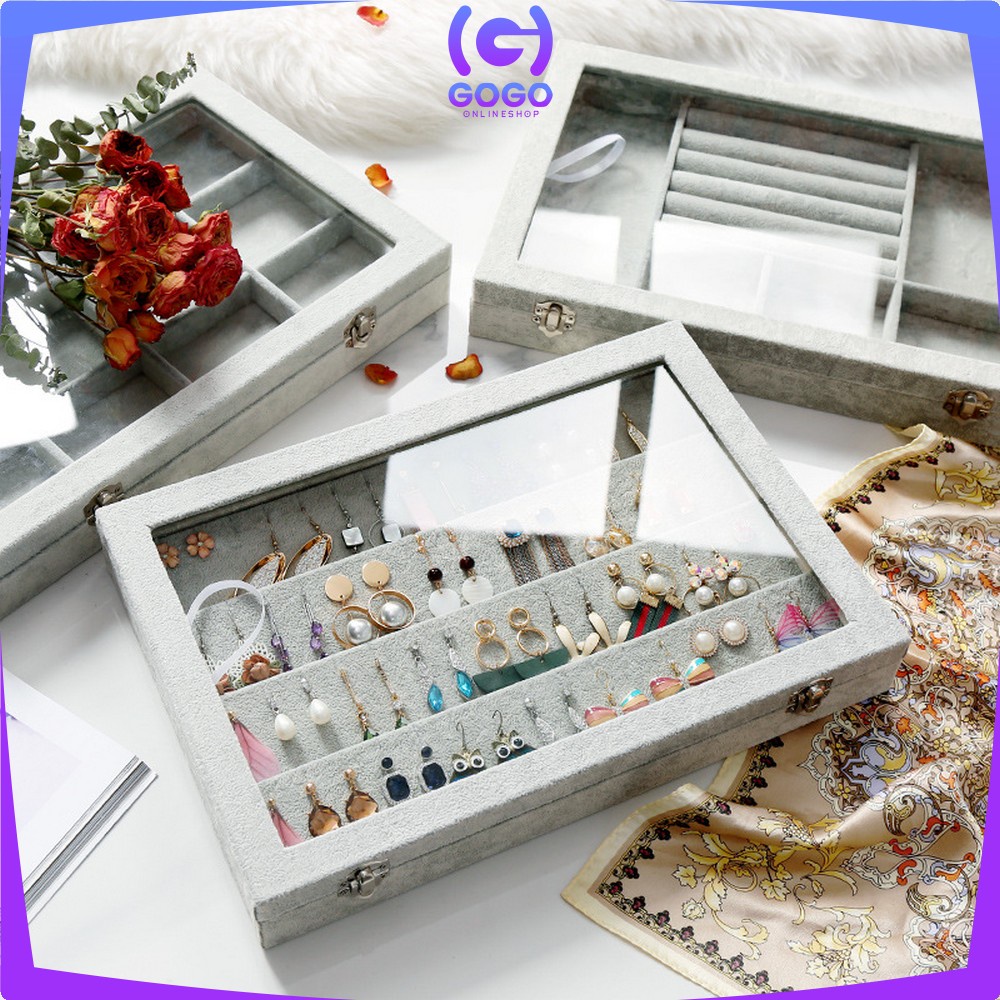 GOGO-K22 Kotak Perhiasan Seserahan Jewelry Box Cincin Kalung Tempat Penyimpanan Aksesoris Wanita