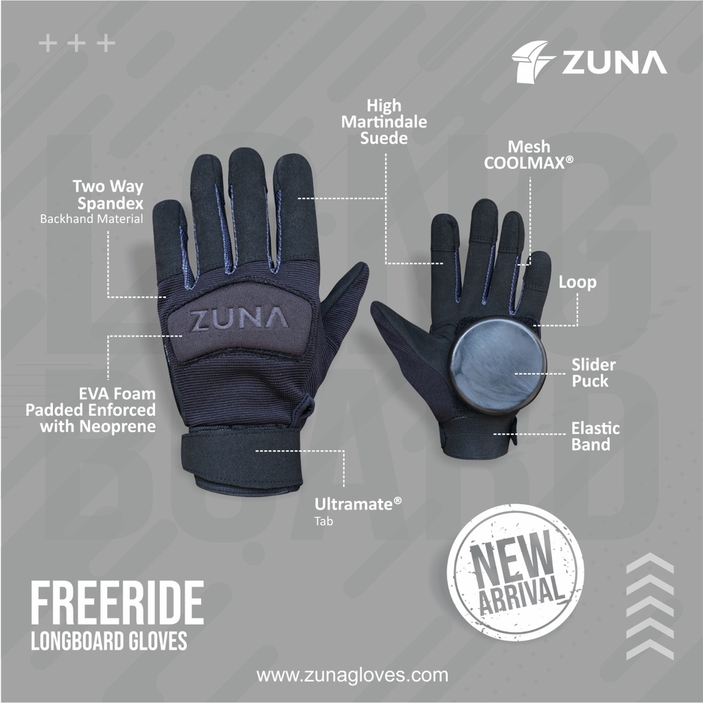 Zuna Gloves Freeride Longboard