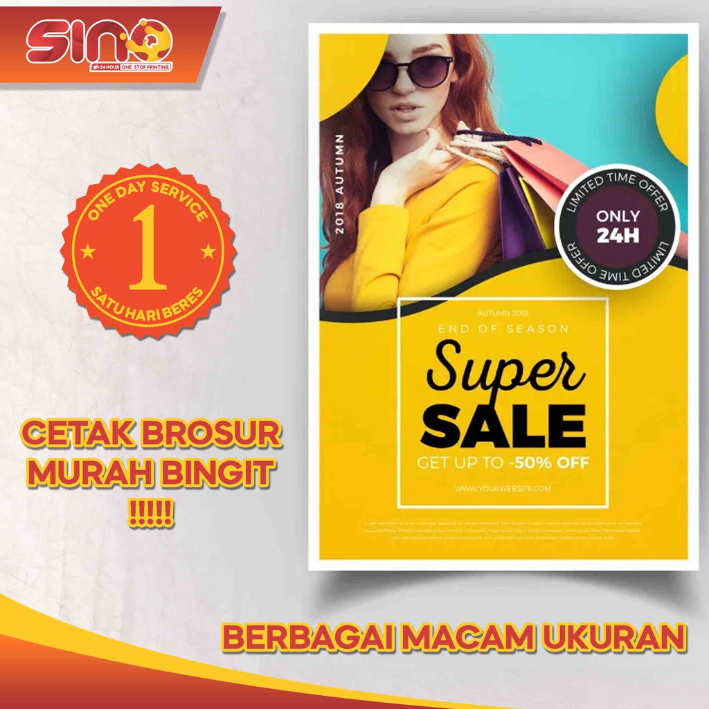 

CETAK BROSUR, FLYER TEBAL, ART PAPER 150 GSM A6 - A7 MURAH BERKUALITAS