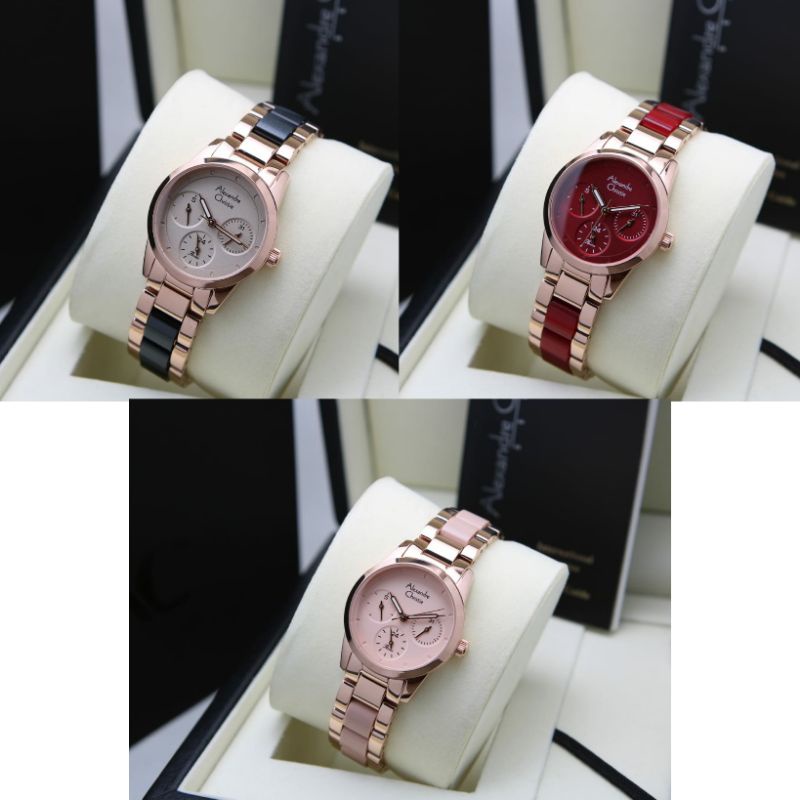 [ORIGINAL100%✔]JAM TANGAN WANITA ALEXANDRE CHRISTIE AC2A27 / AC 2A27 CERAMIC ORIGINAL GARANSI RESMI 