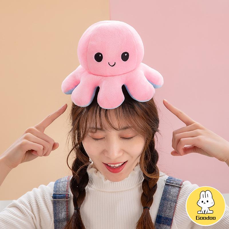 Boneka TikTok Reversible Octopus Cumi Gurita Warna Bolak Balik Soft Yelvo-S -Doo