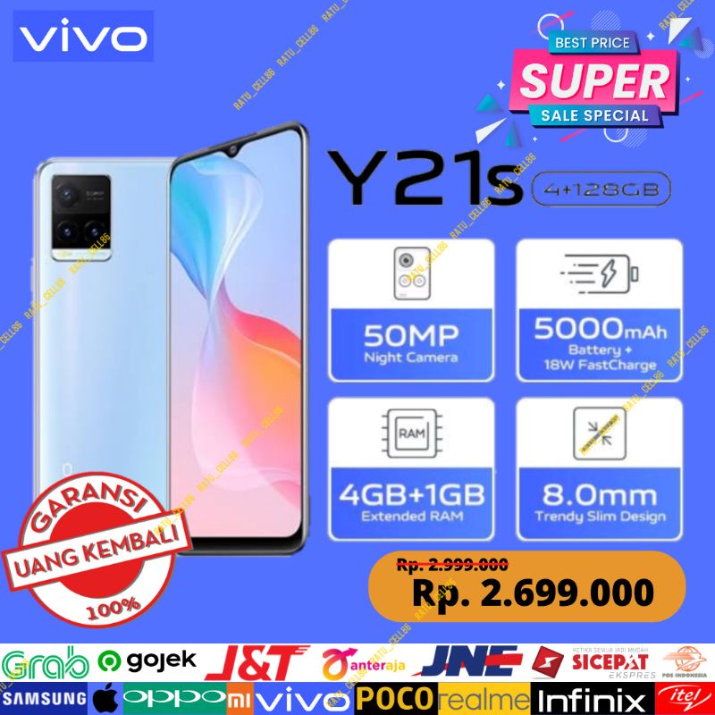 VIVO Y21S RAM 5GB INTERNAL 128GB Garansi Resmi