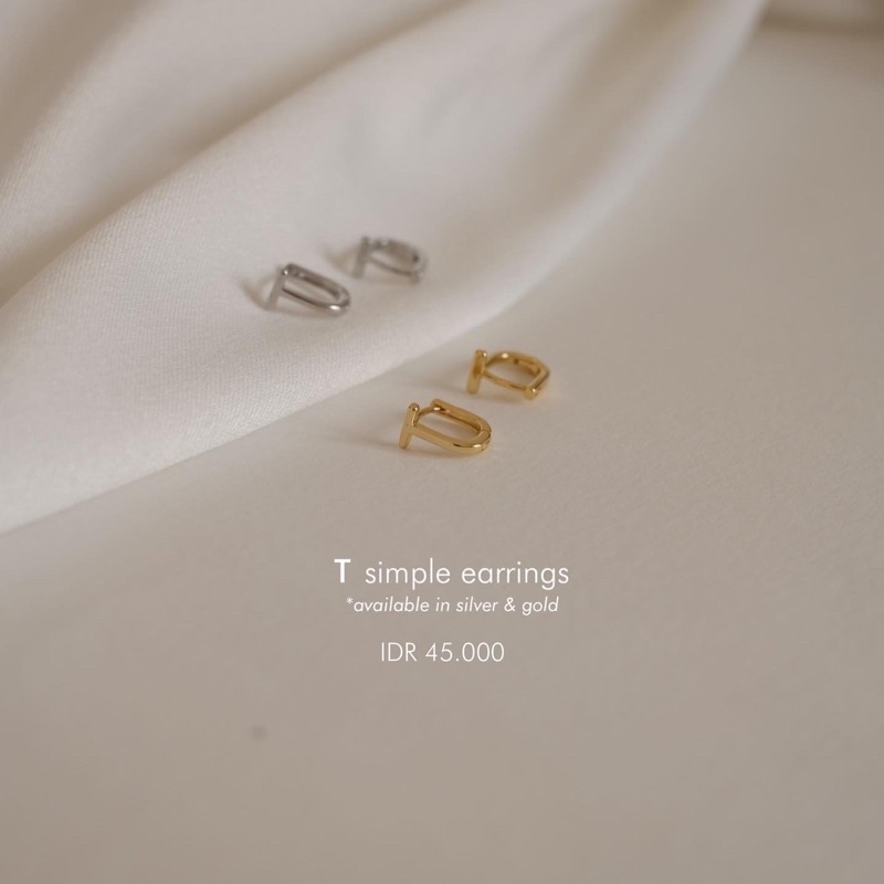 Ark.co - T simple earrings anting bar minimalis fashion