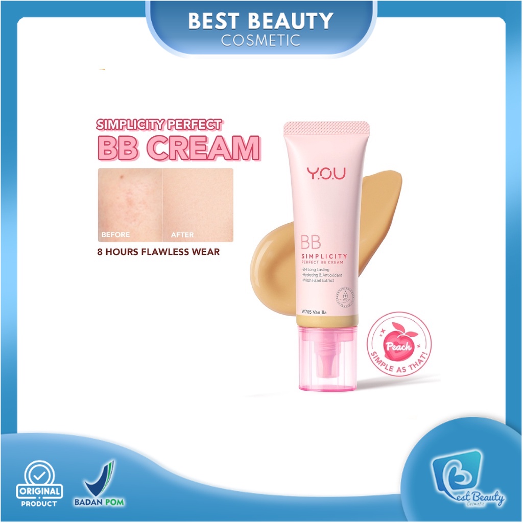 ★ BB ★  Y.O.U Simplicity Perfect Glow BB Cream | Tahan Lama | Skin Nourishing Hydrating | Sebum Control - YOU