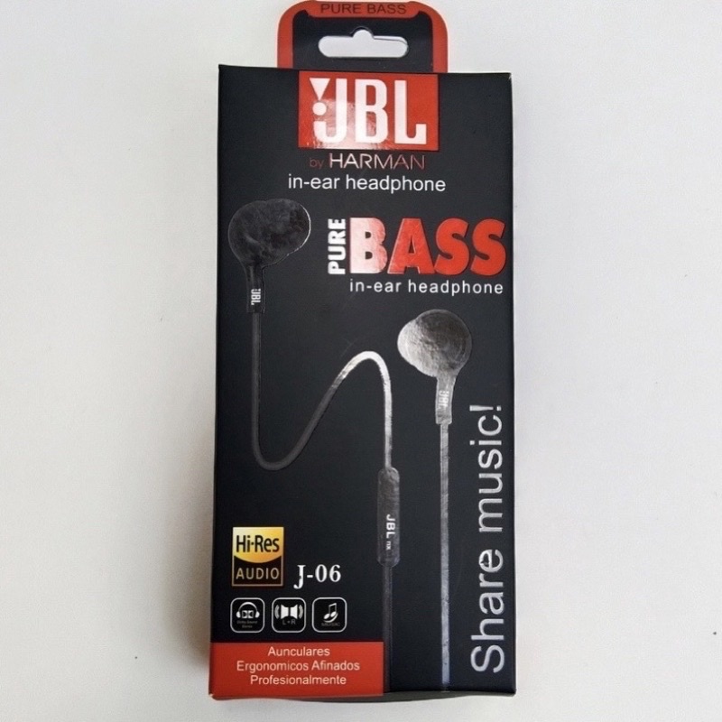 Headset JBL HD Sound Bass Stereo Earphone JBL Hires Audio with Microphone
