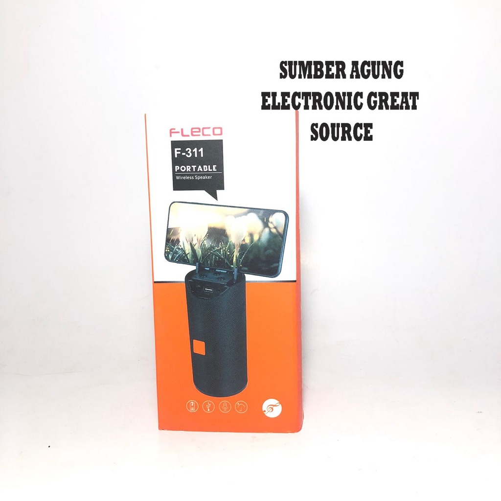 Fleco F311 Portable Wireless Speaker Aktif 311 Bluetooth Charge Dudukan HP