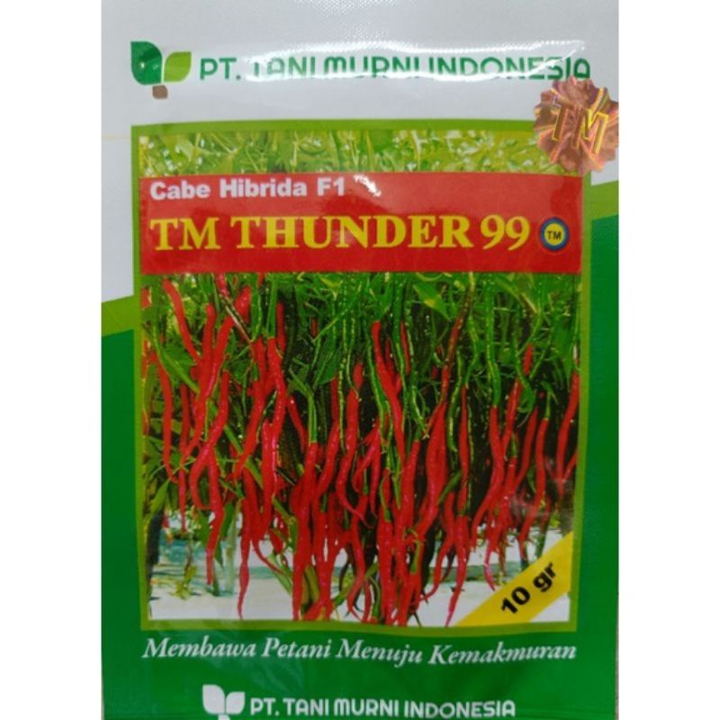 Benih bibit cabe keriting TM THUNDER 99 F1 10 gram kemasan original