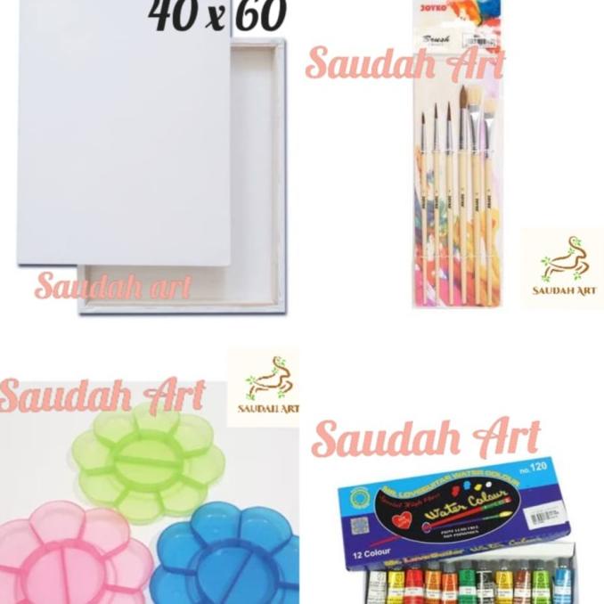 

Paket Kanvas Lukis (kanvas 40x60.kuas,palet,cat air)