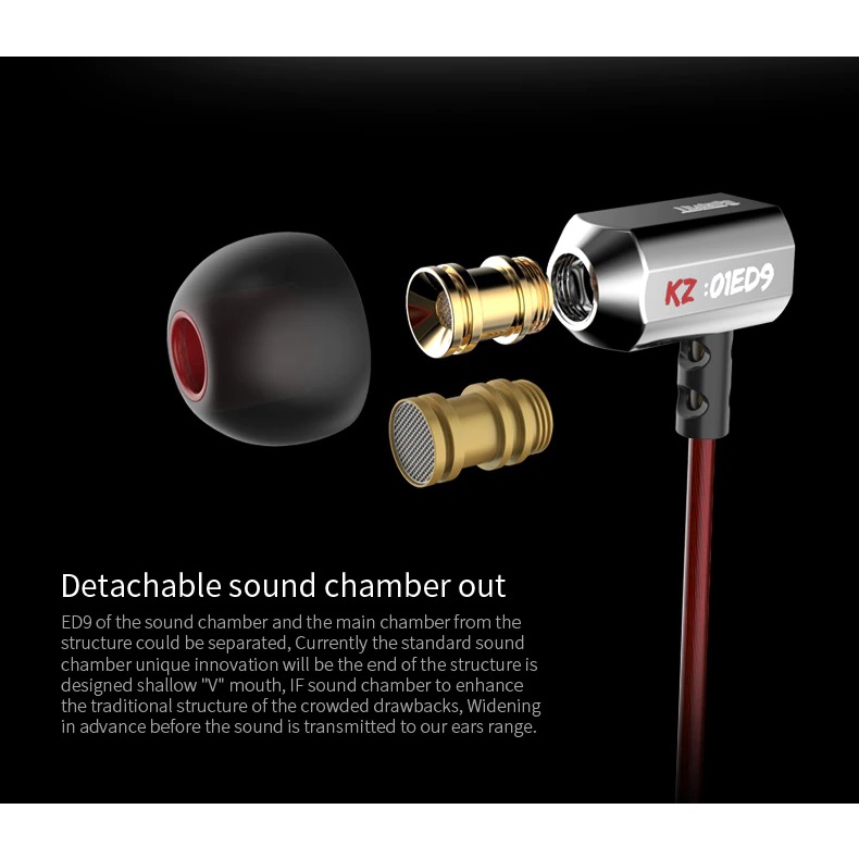 KZ ED9 In Ear Metal  Earphone with Mic - GARANSI RESMI