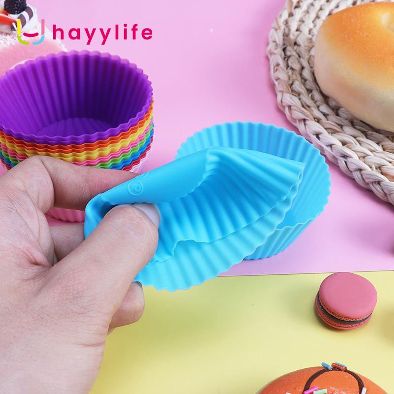 SOOKA Silicone Baking Cups - Alat Memanggang Cangkir Tart Bulat Silikon DIY Cetakan Puding, Jelly, Cetakan Kue Serbaguna HL-AJA761