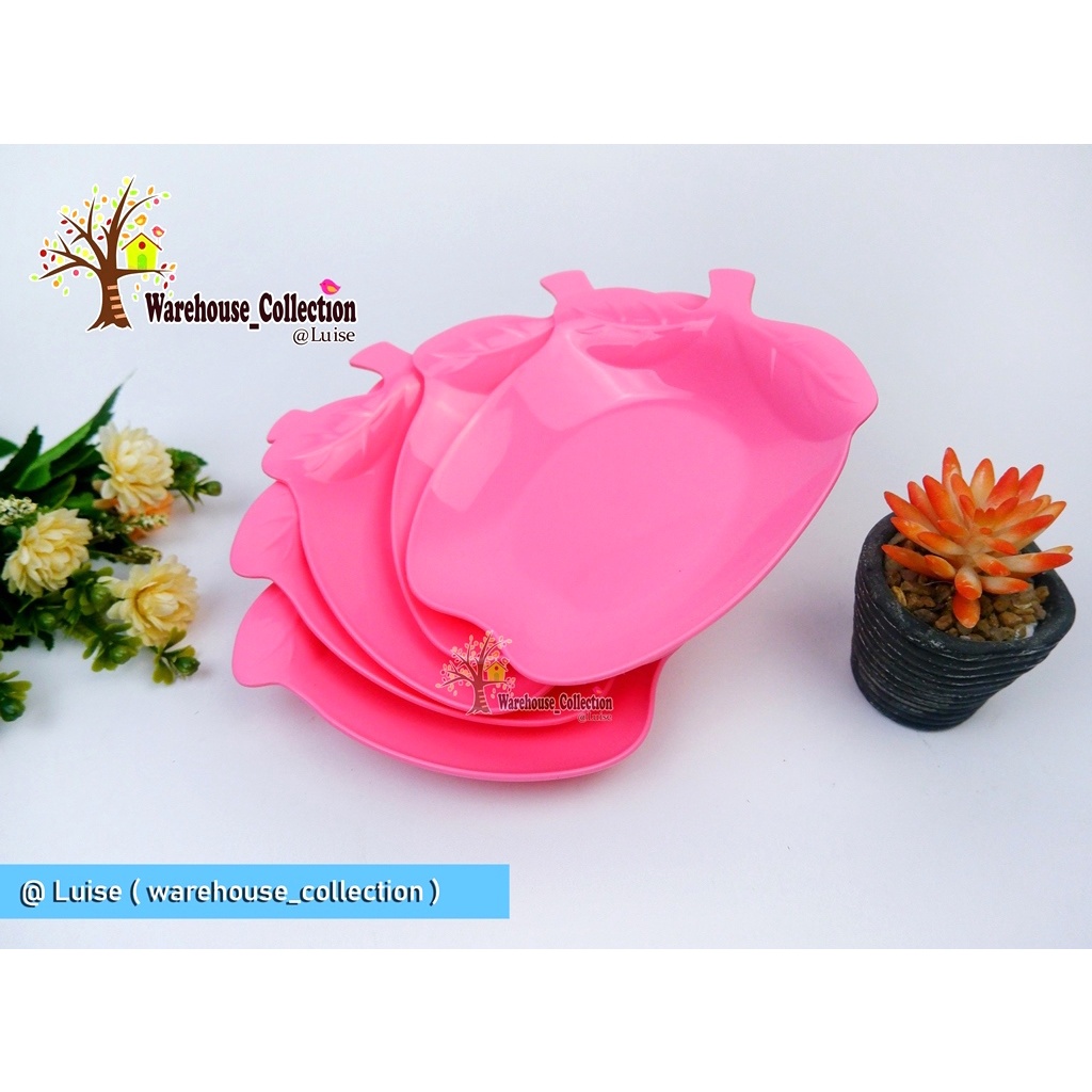 DAPAT 3 PCS PIRING PLASTIK LUCU / PIRING KUE SNACK / PIRING DESSERT / LEPEK KACANG READY