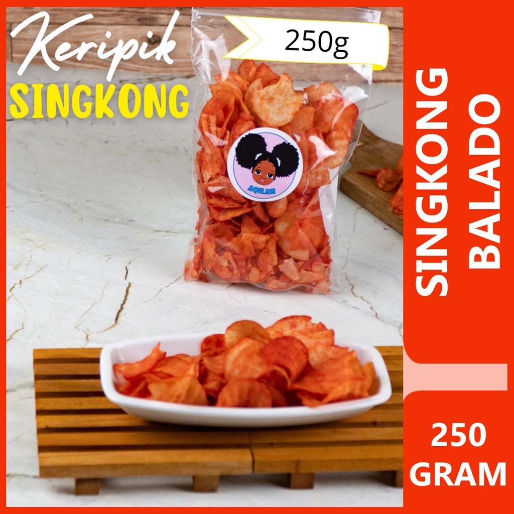 

250 GRAM 1/4 KG SINGKONG BALADO PEDAS MANIS KERIPIK KERUPUK KRIPIK KRUPUK CEMILAN CAMILAN MAKANAN RINGAN MURAH ENAK LEZAT DISKON PROMO SNACK KILOAN CURAH SEPEREMPAT SEPERAPAT KILO