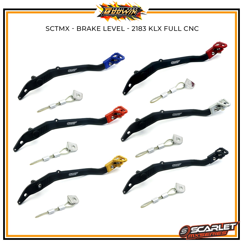 Brake Level Tuas Rem Gear Lever Shift Tuas Persneling Cover Gear Rantai Chain Stabilizer Footsteps Trail Pijakan Kaki Handle Grab Handle SCARLET MX KLX 150