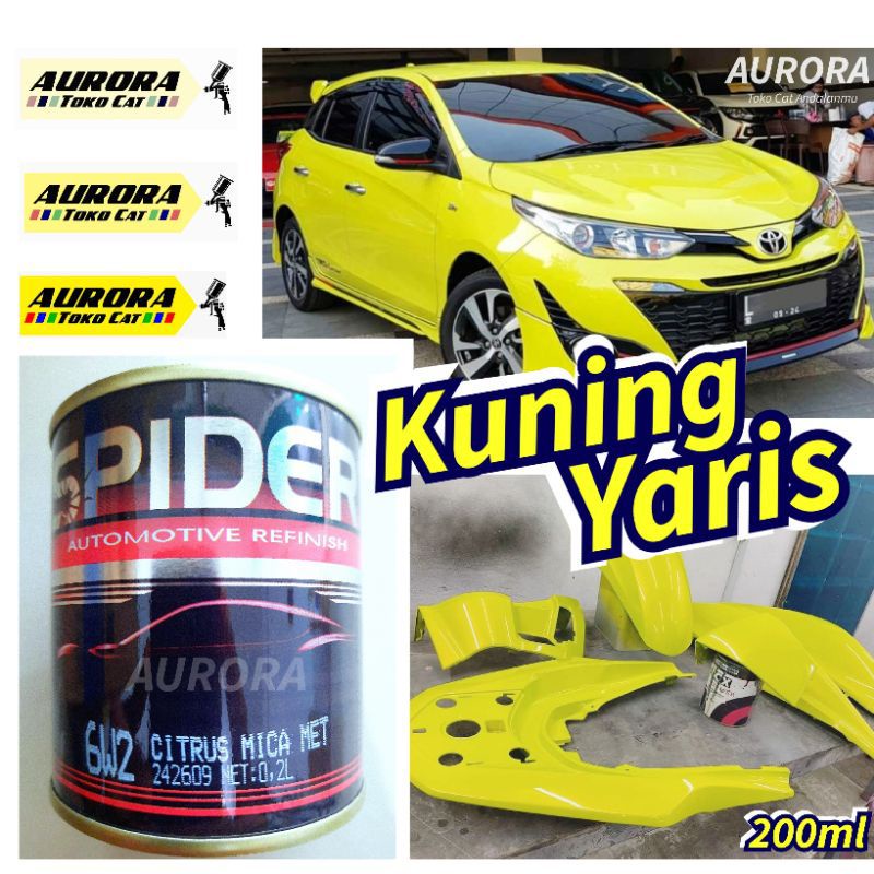 Jual Cat Spider Citrus Mica Met Ml Kuning Yaris Laba Laba Duco