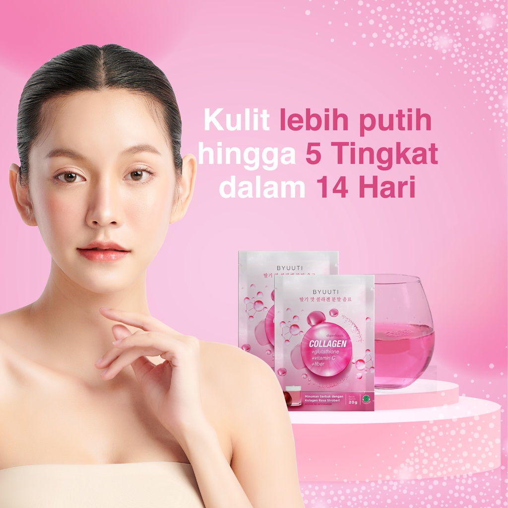 Minuman Kolagen Pemutih Badan Cepat | BYUUTI  KEAUTY / K-EAUTY Premium Collagen Drink SACHET | Colagen Beauty Drink | noeRA | ELD COLLAGEN