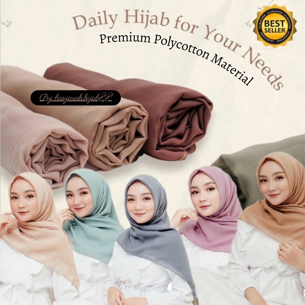 Jual Promo Hijab Bella Square Jahit Neci Rapih Jilbab Segi Empat Bela Square Polycotton 3004