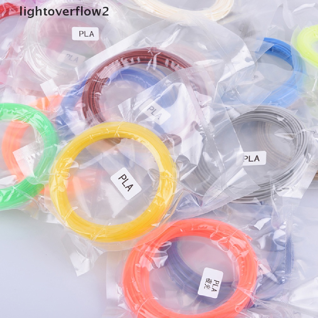 (lightoverflow2) Filamen PLA 1.75mm Panjang 10m Untuk Refill Pring 3D Pen