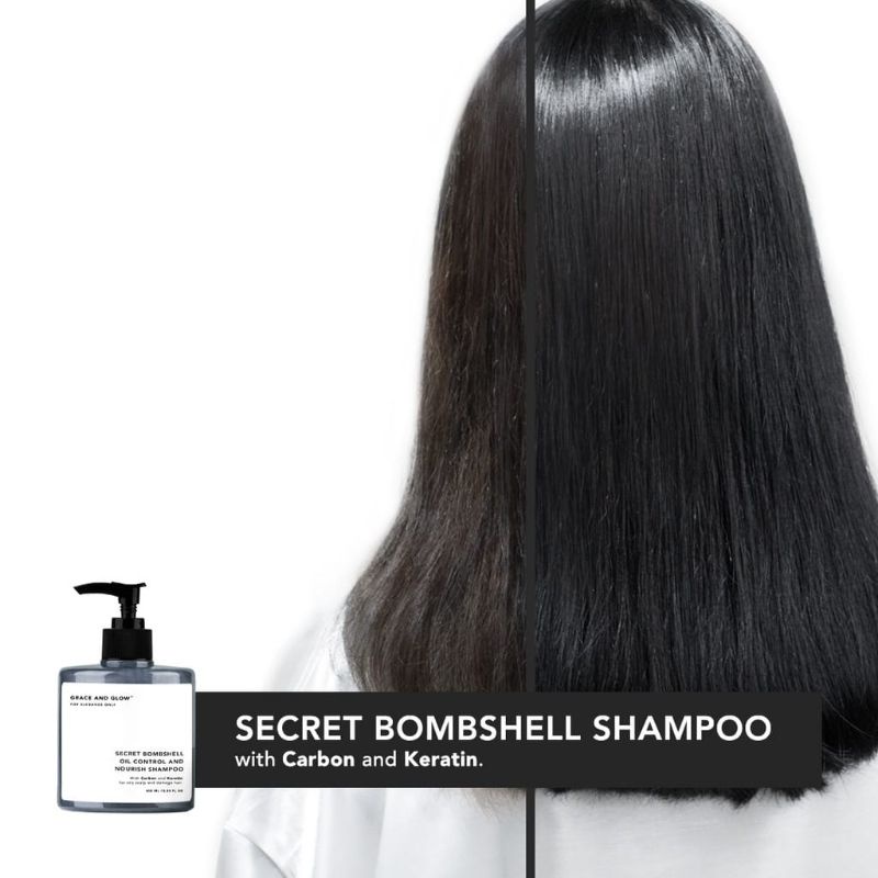 Grace &amp; Glow Secret Bombshell Oil Control and Nourish Shampoo Keratin + Carbon