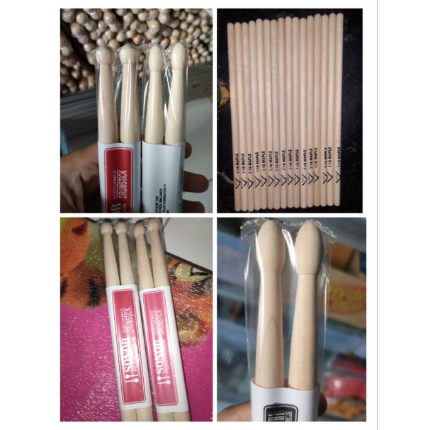 PROMO sepasang Maple stik drum stick 5a dan 5b dan 7a obral harga maple stick mapel mepel