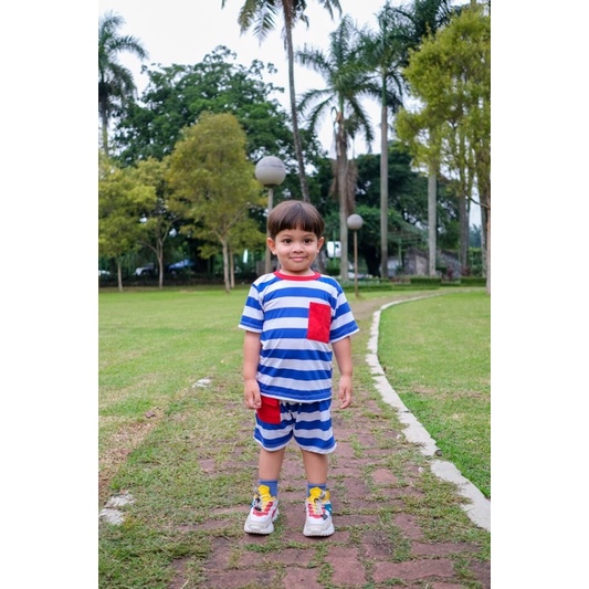 ARDEN ARETA Stripe Set Couple 1-5thn / Setelan Anak