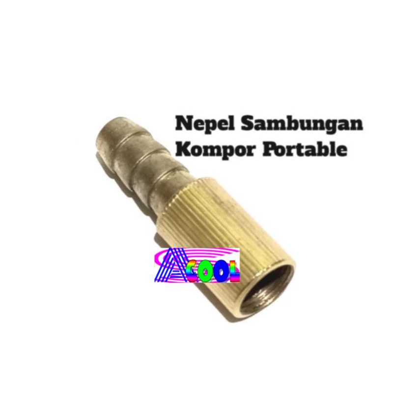 Nepel Kompor Portable - Sambungan Selang Nozzel Gas Kaleng/Kemping